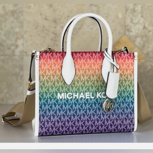 New With TagMichael Kors Mirella Small Rainbow Crossbody FACTORY SEALED NEWINBAG - Picture 1 of 7